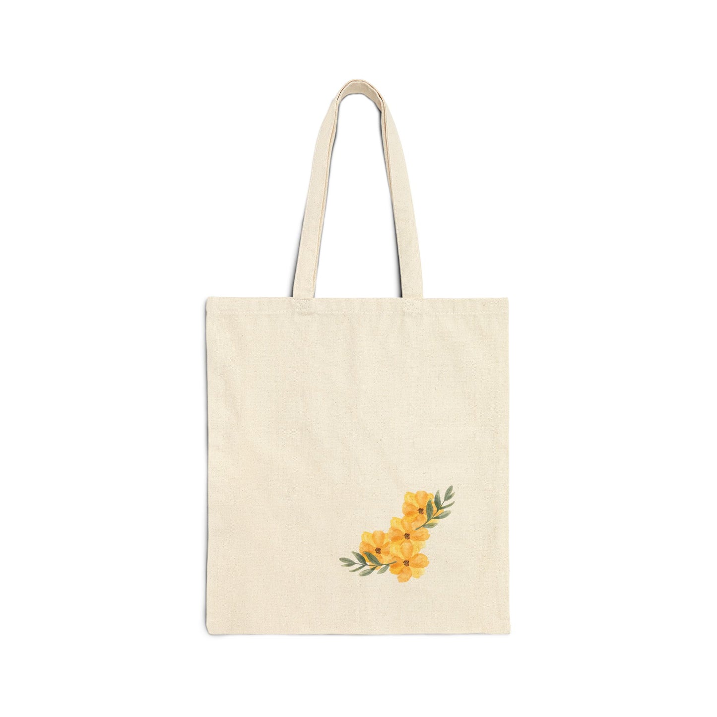 Floral Cotton Canvas Tote Bag | Eco-Friendly Shopping Bag, Beach Tote, Grocery Bag, Gift for Her, Reusable Tote