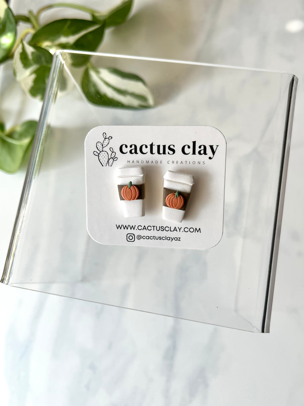 Pumpkin Spice Latte Studs